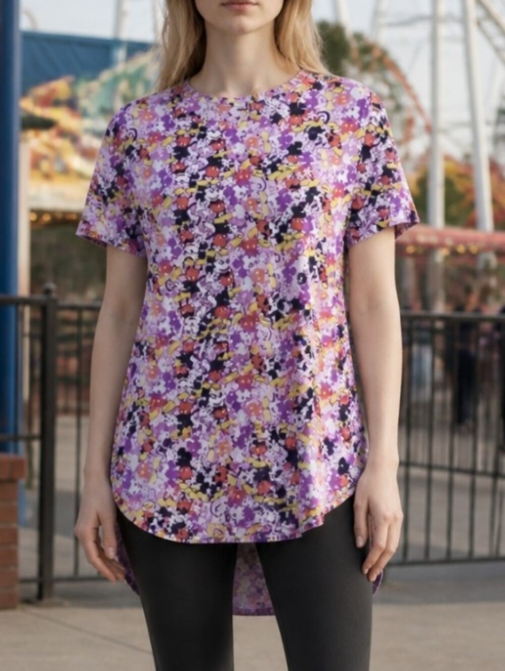 LulaRoe Disney Mickey Mouse Shirt Womens Size XS purple